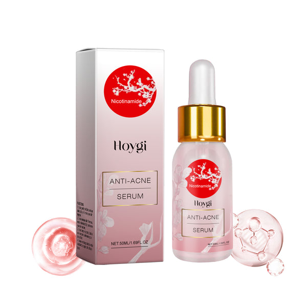 Hoygi Anti-Acne Serum with packaging on a white background